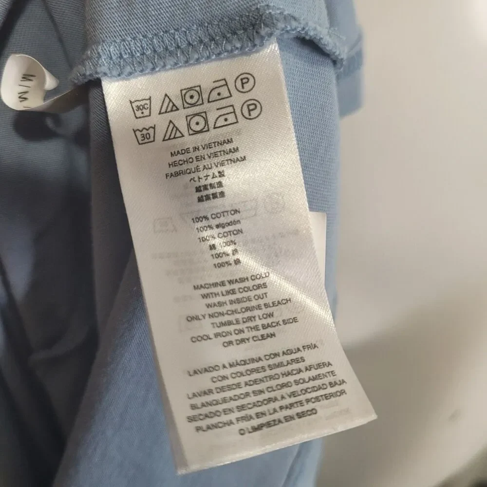 Michael Kors Medium shirt top women blue short sleeve basic cotton